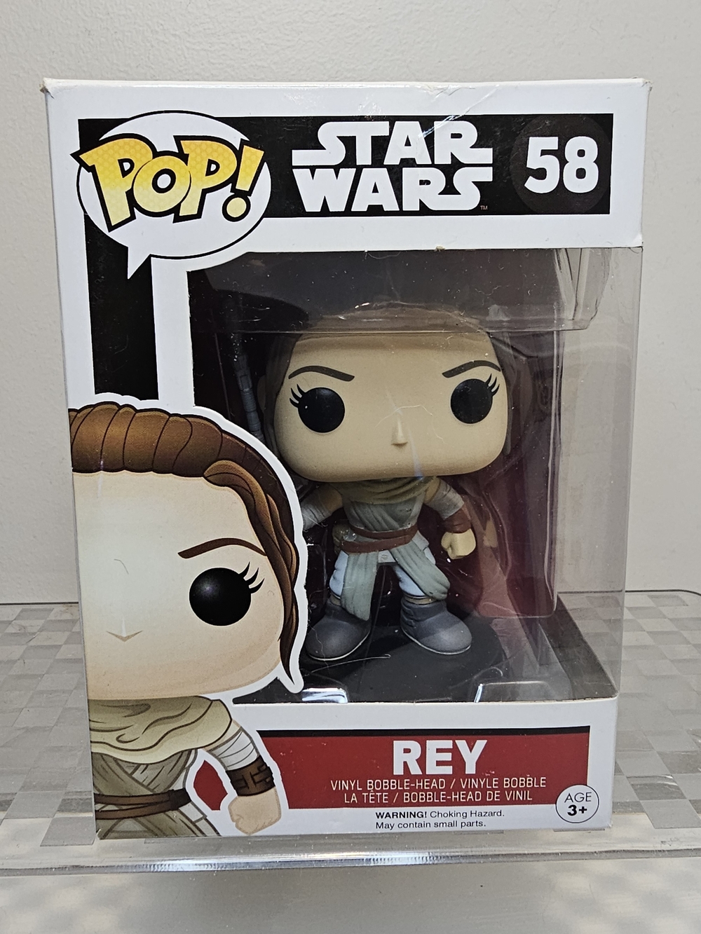 Funko Star Wars Rey Pop! Vinyl Figure - White, Brown, Tan, Gray